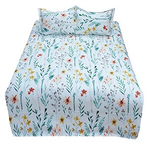 VIP White Flower Bed Sheet