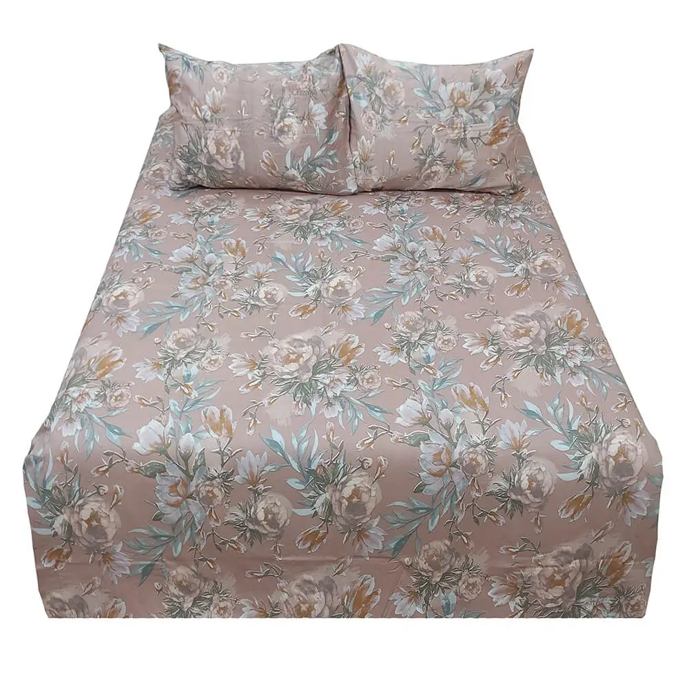 Hometex Camaliya Brown Bed Sheet Bed sheet best bedsheet company in