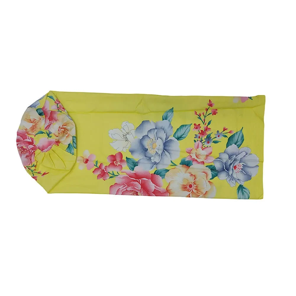 Side pillow cover light yellow hibiscus rose