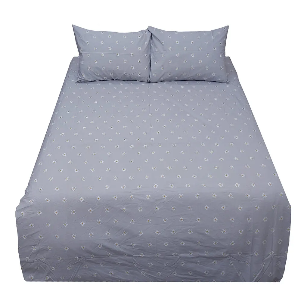 Hometex Daisy Ash Bed Sheet Premium Bedding for Luxurious Comfort