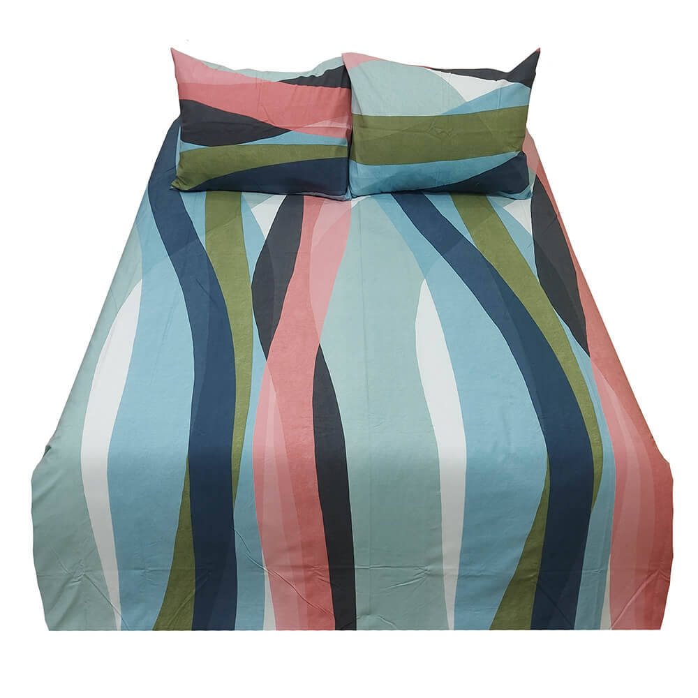 Hometex Abstract Pattern Bed sheet Premium Bedding for Luxurious Comfort