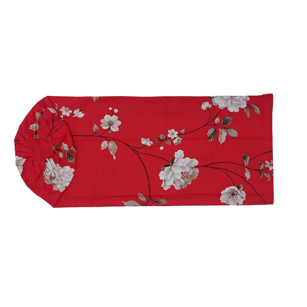 Side pillow cover red creeper flower