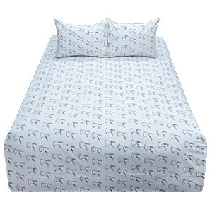 Bunny White Bed Sheet