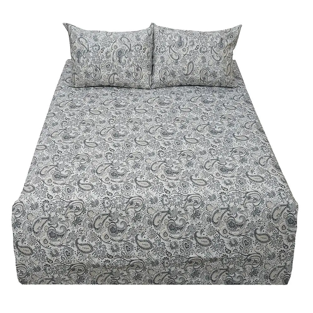 Hometex Kalka Blue Bed Sheet Premium Bedding for Luxurious Comfort