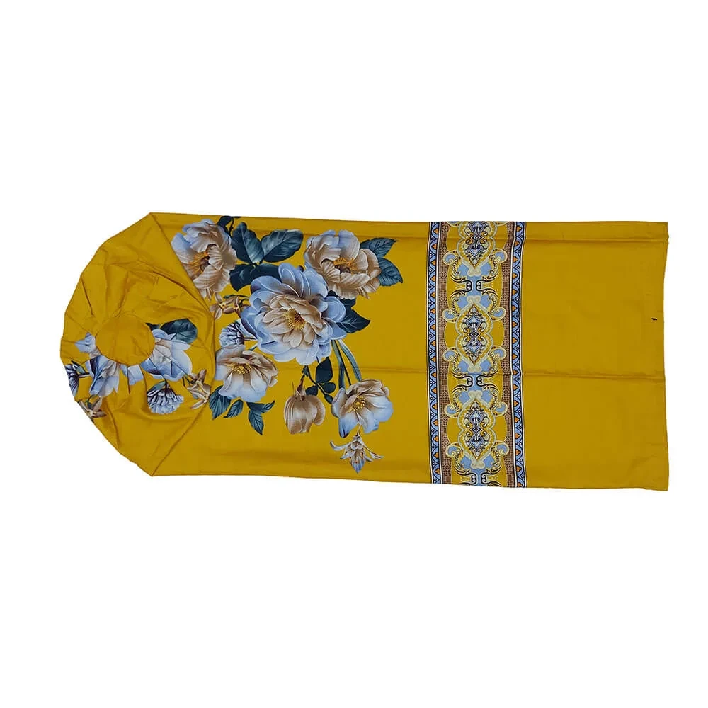 Side pillow cover deep yellow flower